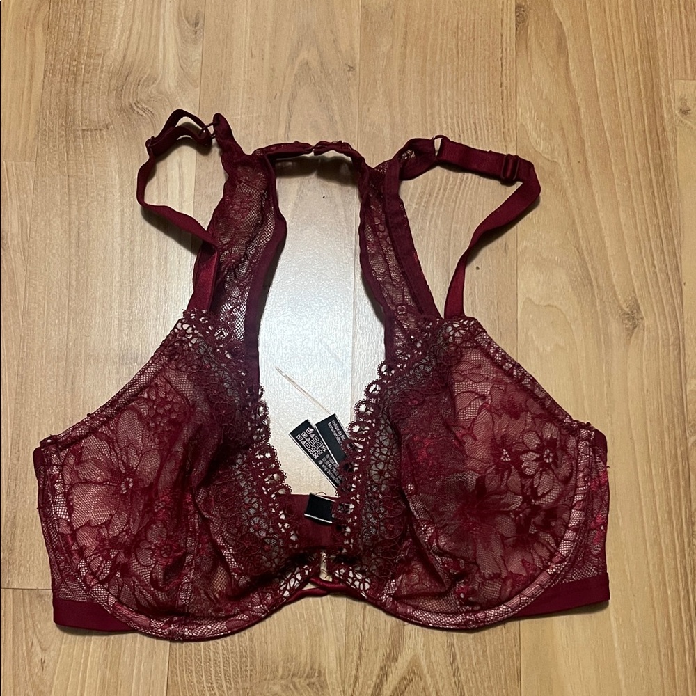 Victoria's Secret Burgundy Lace Bra